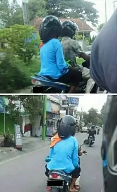 emak kalau pakai helm terbalik bikin ketawa © 2021 berbagai sumber emak kalau pakai helm terbalik bikin ketawa © 2021 berbagai sumber