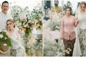 9 Potret detail pernikahan Cupi Cupita, mewah bernuansa putih