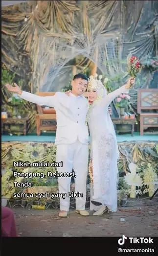 Kisah ayah bangun pelaminan sang anak © TikTok Kisah ayah bangun pelaminan sang anak © TikTok