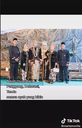 Kisah ayah bangun pelaminan sang anak © TikTok Kisah ayah bangun pelaminan sang anak © TikTok