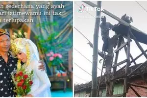 Kisah ayah bangun sendiri pelaminan sang anak, ini 7 potretnya