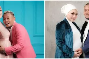 9 Momen maternity shoot Nathalie Holscher, gaya rambut Sule nyentrik