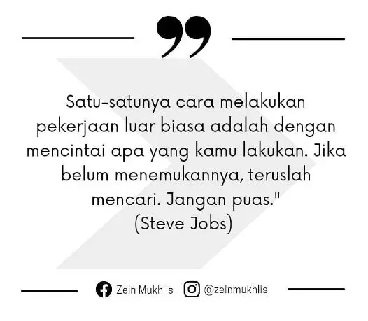 Motto hidup Steve Jobs © berbagai sumber