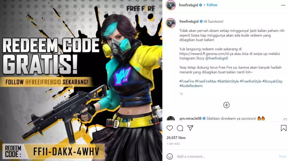 8 kode redeem game Free Fire © 2021 brilio.net 8 kode redeem game Free Fire © 2021 brilio.net
