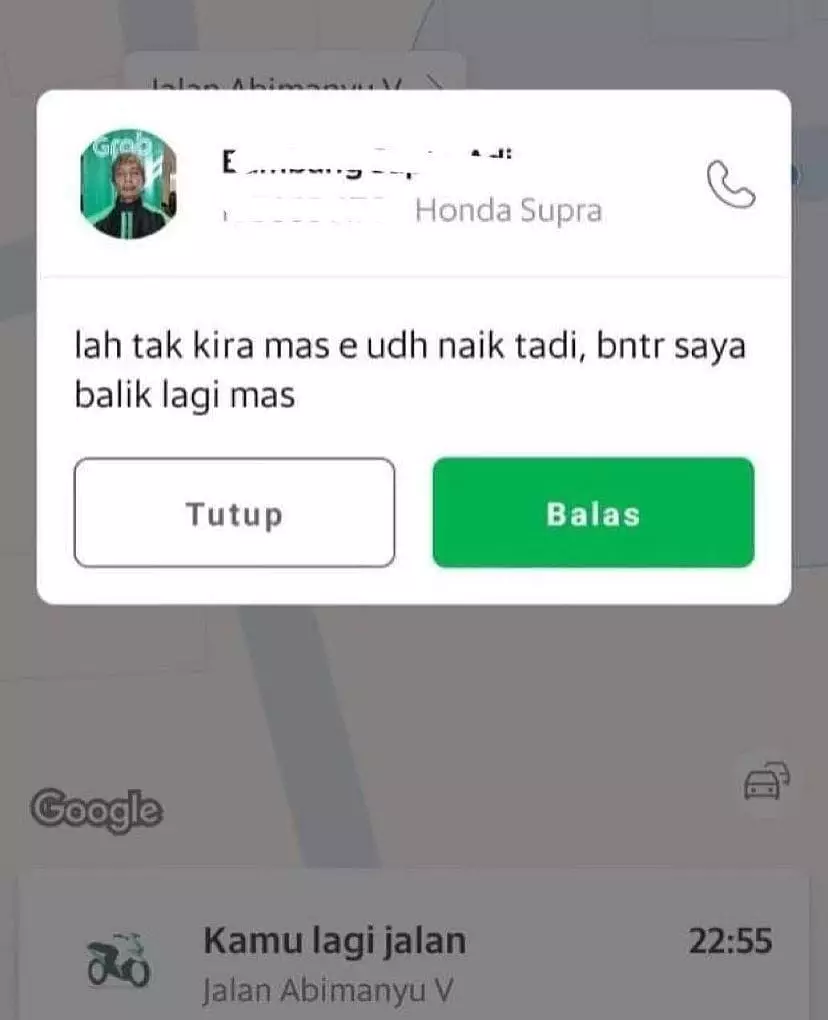 begini kalau driver ojek online nggak konsentrasi © 2021 instagram.com