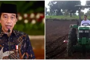 Jokowi pertama kali jajal traktor untuk tanam jagung, ini 5 momennya