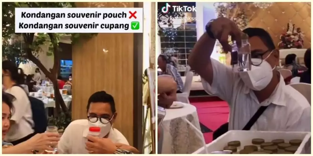 Ikan cupang sebagai souvenir pernikahan © TikTok Ikan cupang sebagai souvenir pernikahan © TikTok