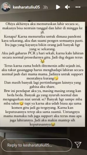 respon Kesha Ratuliu © 2021 Instagram