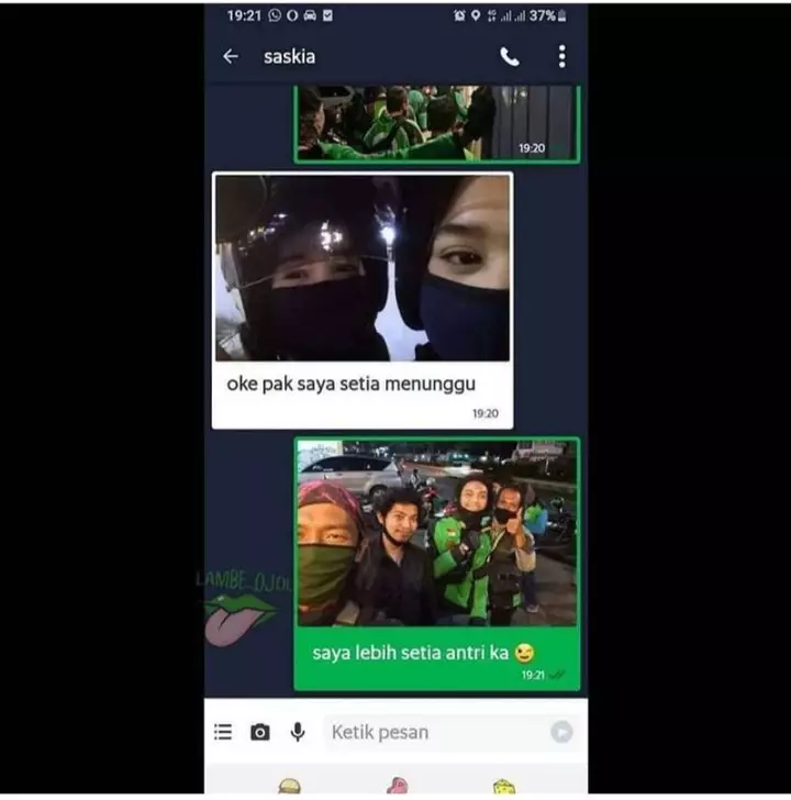 chat kalau driver ojek online asyik sendiri © 2021 instagram.com chat kalau driver ojek online asyik sendiri © 2021 instagram.com
