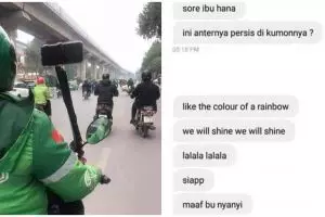 11 Chat lucu driver ojek online keasyikan sendiri, kocak banget