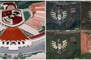 Viral penampakan gedung garuda raksasa yang kini rata dengan tanah