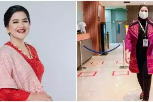 5 Gaya Kahiyang Ayu pakai kain ulos, dijadikan selendang hingga outer