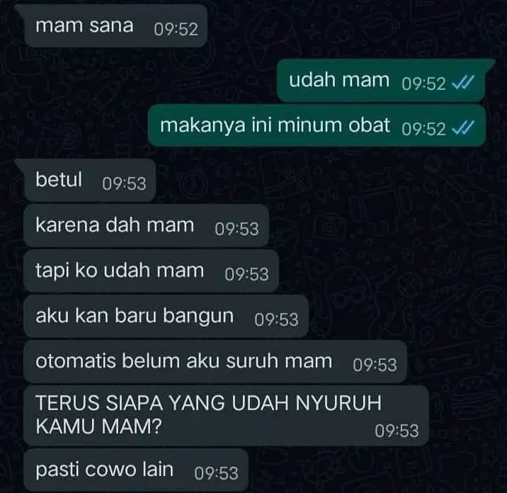 chat waktu kamu disindir pacar makjleb banget © 2021 instagram.com