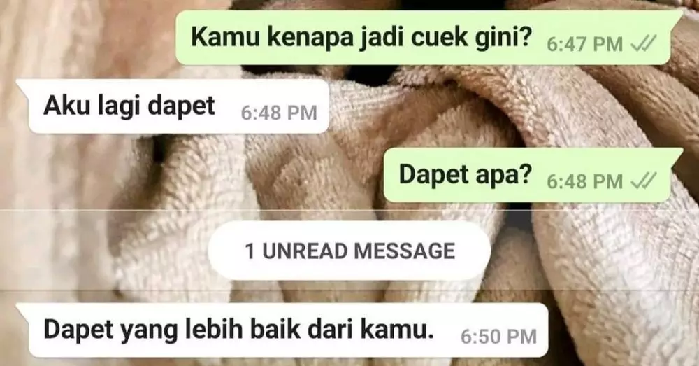 chat waktu kamu disindir pacar makjleb banget © 2021 instagram.com