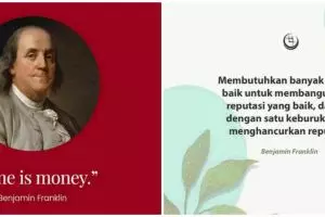 77 Kata-kata motto hidup Benjamin Franklin, berkelas dan penuh arti