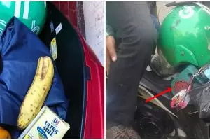 11 Potret lucu bekal driver ojek online waktu narik, ada-ada aja