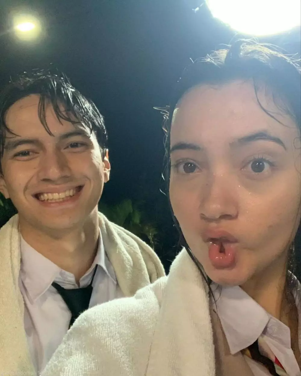 Kebersamaan Megan Domani dan Farhan Rasyid di lokasi syuting Instagram
