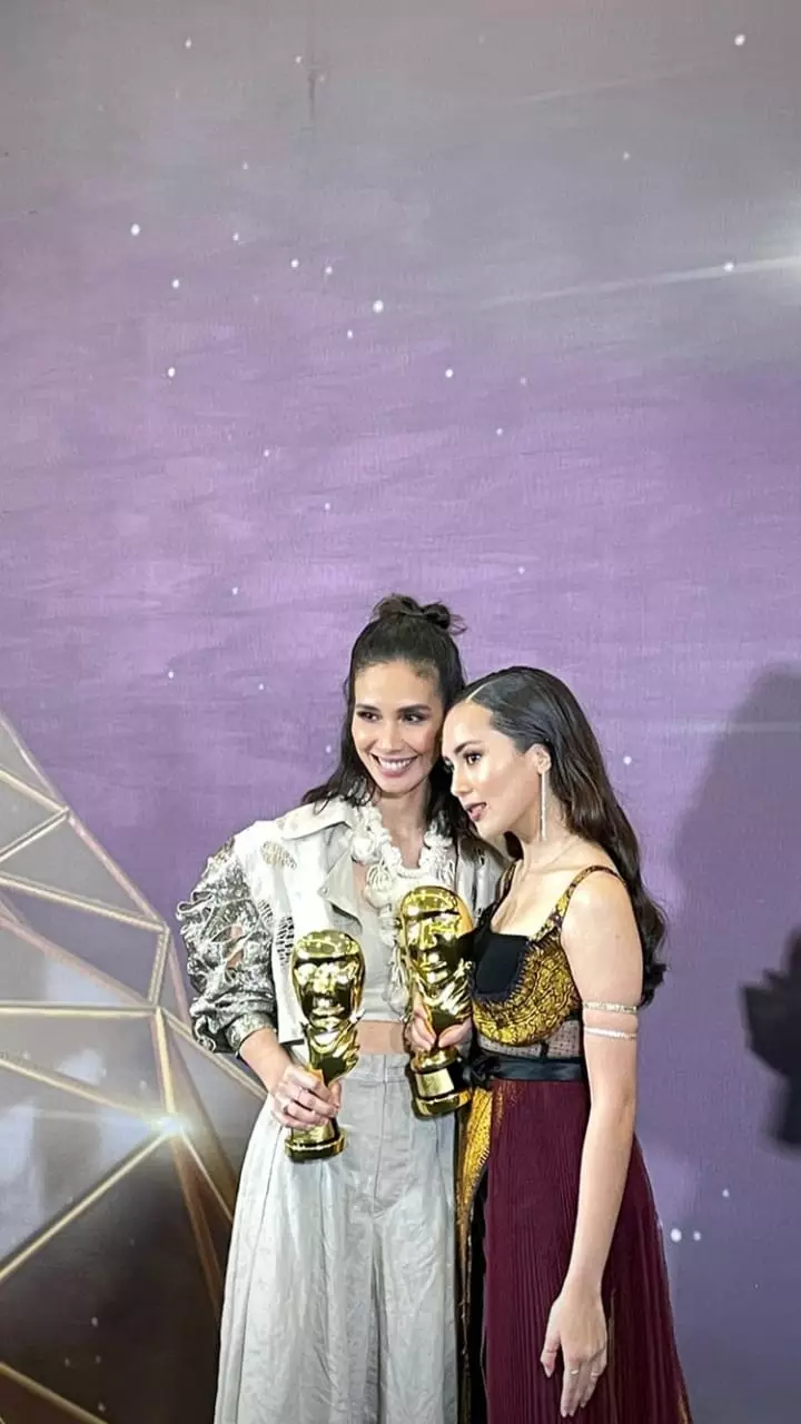 gaya beby tsabina di penghargaan ima awards © instagram