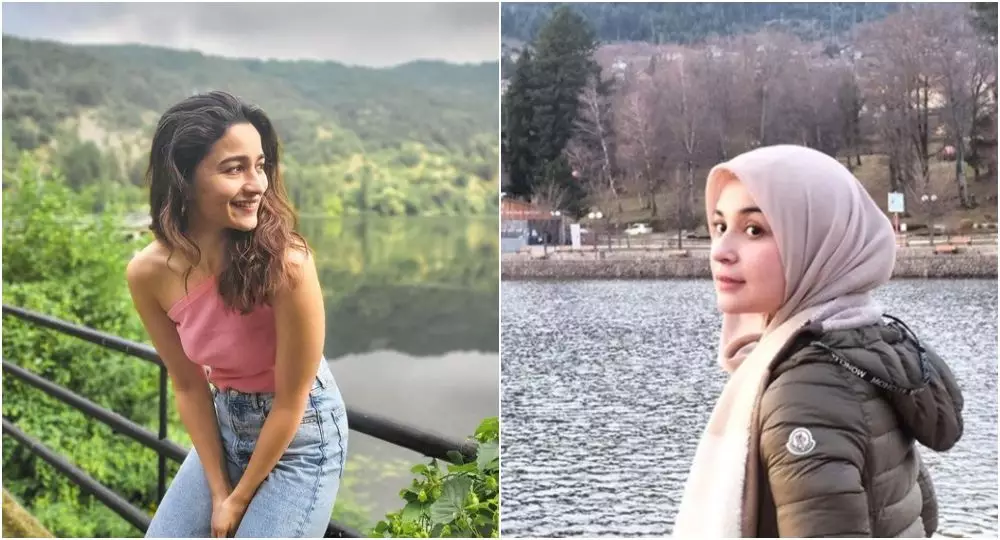 beda gaya Alia Bhatt dan Shireen Sungkar Berbagai sumber  beda gaya Alia Bhatt dan Shireen Sungkar Berbagai sumber