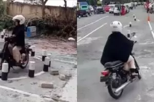 Aksi jago emak-emak saat praktek ujian SIM, lihai bagai profesional