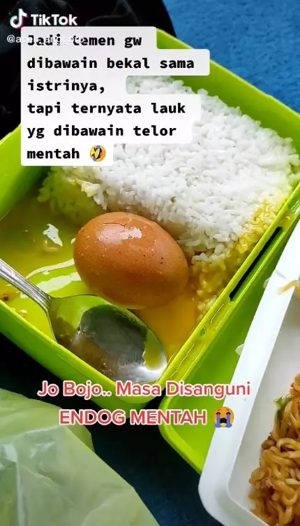 istri bekali suami makan siang dengan menu tak biasa TikTok