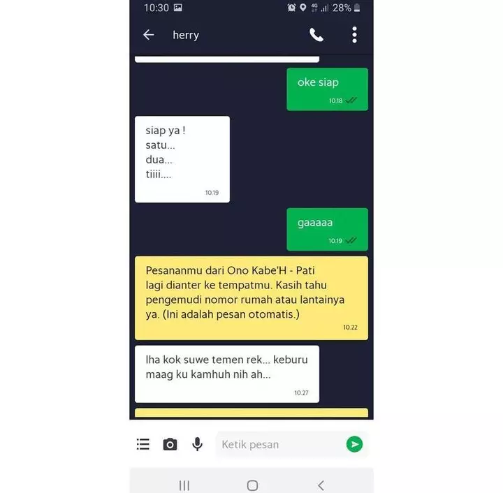 chat kalau driver ojek online ngeles © 2021 instagram.com chat kalau driver ojek online ngeles © 2021 instagram.com