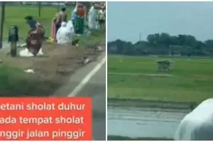 Momen ibu-ibu petani salat di pinggir jalan, tuai pujian