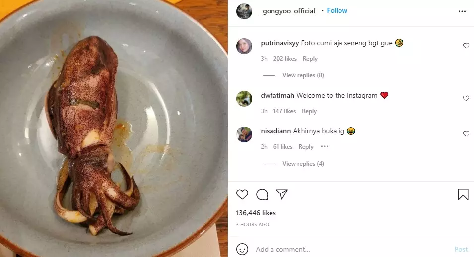 Instagram Gong Yoo © berbagai sumber Instagram Gong Yoo © berbagai sumber