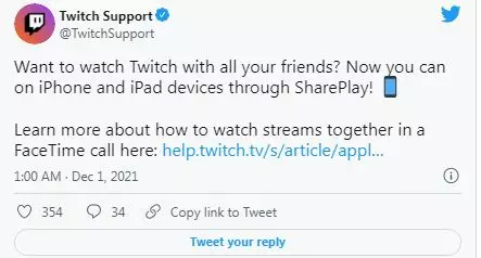 Twitch dukung SharePlay © 2021 brilio.net Twitch dukung SharePlay © 2021 brilio.net