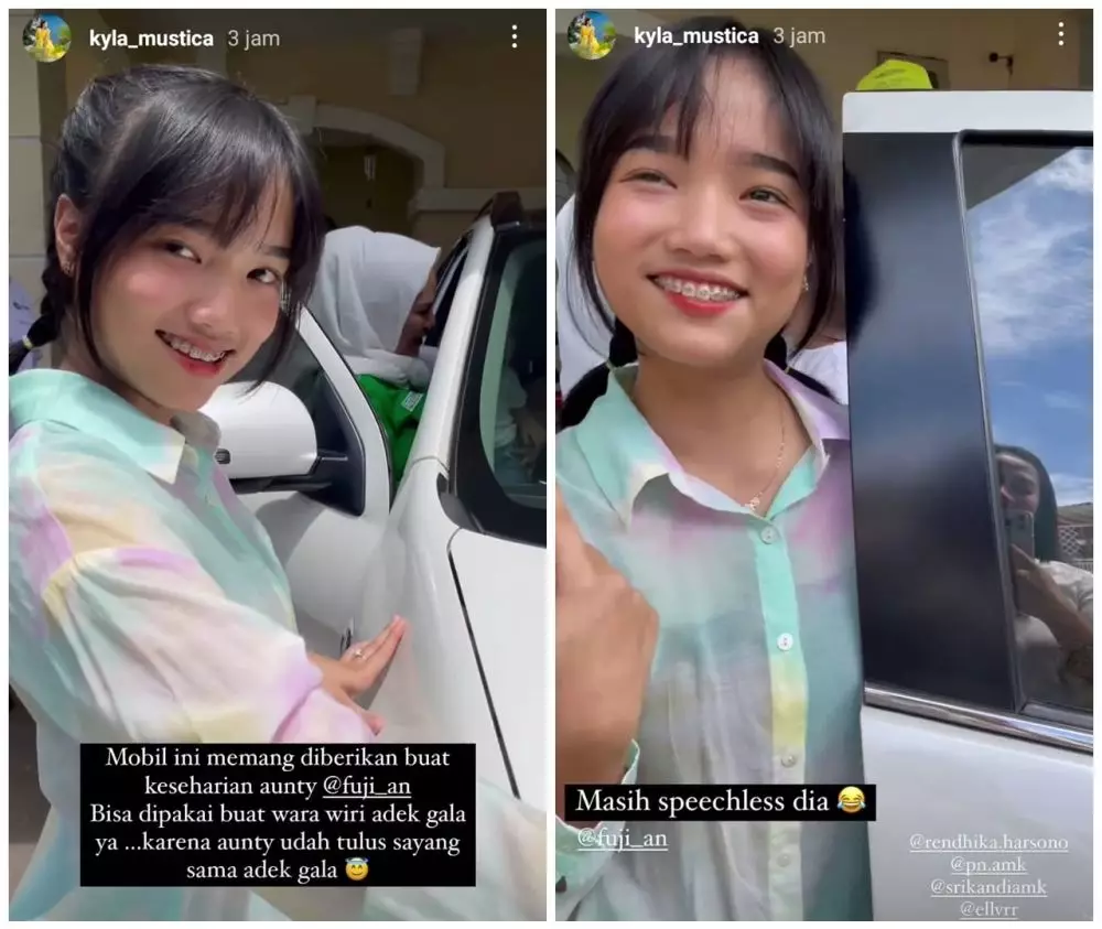 Fuji dapat hadiah mobil © 2021 brilio.net