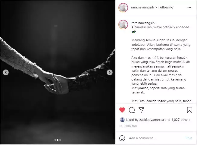 Rara Nawangsih kenang perkenalannya dengan calon suami © 2021 brilio.net