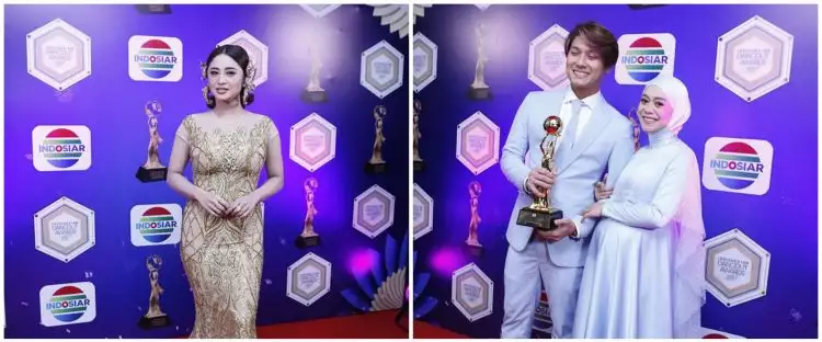 Gaya 9 seleb di Indonesian Dangdut Awards 2021, Lesty tampil elegan