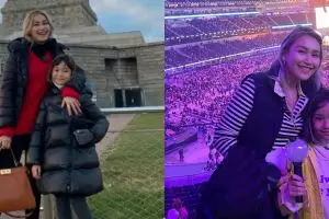 Tak segan ikut joget, 9 momen Ayu Ting Ting nonton konser BTS