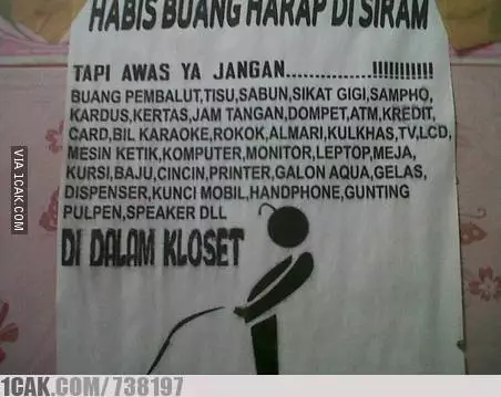 peraturan nyeleneh toilet umum © 2021 berbagai sumber