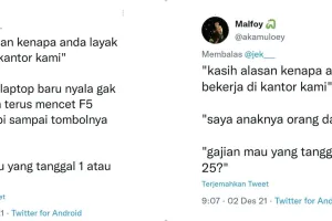 9 Cuitan lucu alasan keterima kerja ini bikin senyum tipis