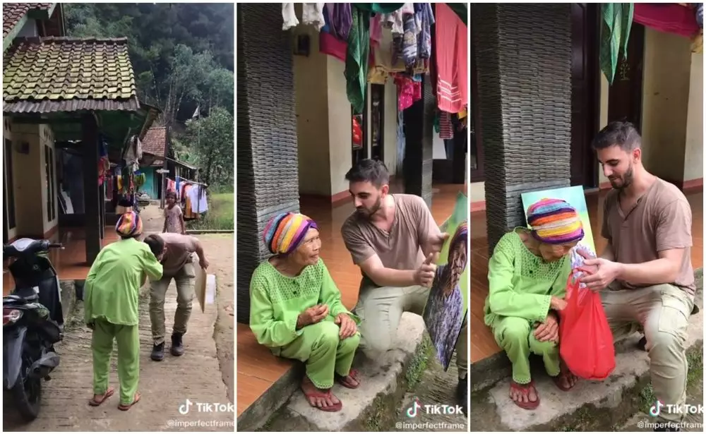 nenek jadi model bule dipuji © 2021 TikTok