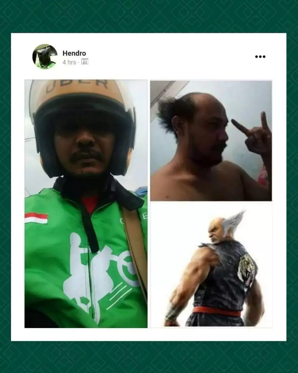 potongan rambut driver ojek online nyentrik © 2021 instagram.com