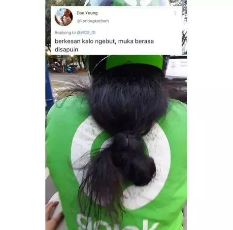potongan rambut driver ojek online nyentrik © 2021 instagram.com