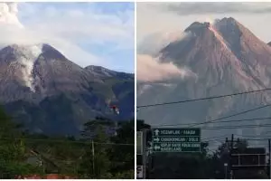 Gunung Merapi berstatus siaga, ini potret perkembangannya