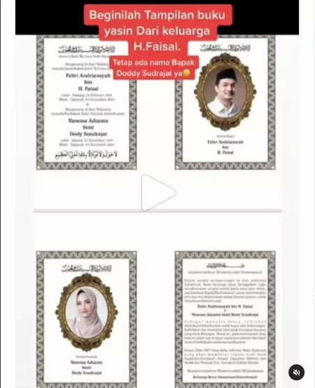 potret buku yasin keluarga Bibi Ardiansyah © berbagai sumber