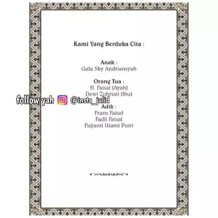 potret buku yasin keluarga Bibi Ardiansyah © berbagai sumber