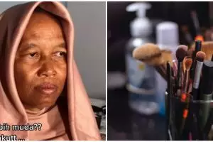 Potret transformasi makeup ibu ini bikin pangling, MUA ramai dipuji