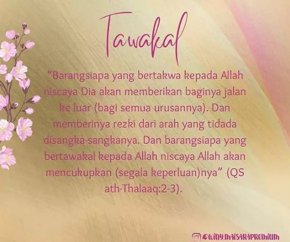 Motto hidup tawakal kepada Allah © berbagai sumber