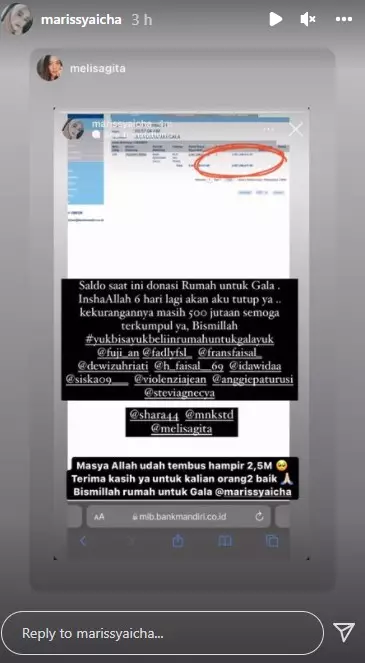 donasi rumah Gala anak Vanessa hampir Rp2,5 miliar © berbagai sumber