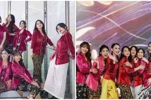 7 Momen reuni eks member Cherrybelle, kompak dandan pakai kebaya