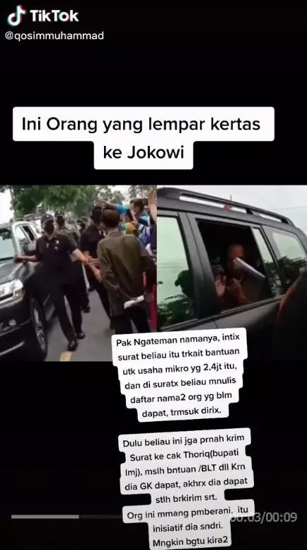 Terungkap sosok kakek yang lempar kertas ke Jokowi di Lumajang berbagai sumber