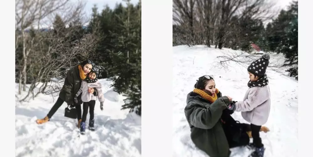 Momen Ayu Ting Ting dan Bilqis di luar negeri © Instagram