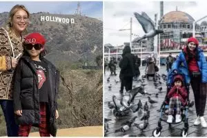 11 Momen Ayu Ting Ting dan Bilqis di luar negeri, nonton konser BTS