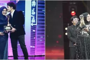 11 Gaya Aurel Hermansyah di acara penghargaan, baby bump curi atensi