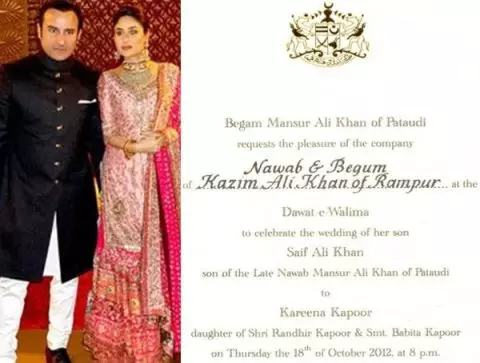 undangan nikah seleb Bollywood © berbagai sumber undangan nikah seleb Bollywood © berbagai sumber